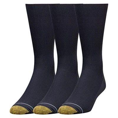 Afbeelding van Gold Toe Heren metro sokken in grote maten (3 paar), Navy Blauw, XL