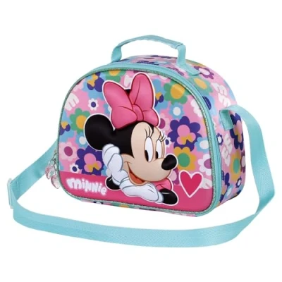 Afbeelding van Disney Minnie Mouse Heart 3D lunchtas, roze, 25,5 x 20 cm, Veelkleurig hart, Eén maat, Lunch Tas