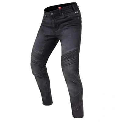 Afbeelding van REBELHORN Eagle III Motorjeans voor heren, voering van aramidevezel, knie en heupbeschermers SAS TEC, slim fit