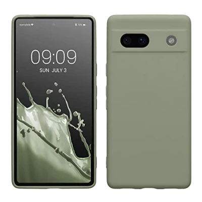 Afbeelding van kwmobile telefoonhoesje geschikt voor Google Pixel 7a Hoesje smartphone Precisie camera uitsnede In grijsgroen