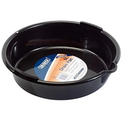 Afbeelding van Draper 6L Olie/Vloeistof Afvoerpan 380mm Diameter UV Stabilisator Druppelbak Anti Splash Lip 15086