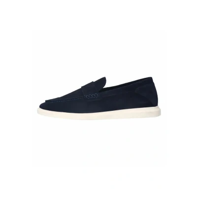 Afbeelding van Manfield suède loafers donkerblauw