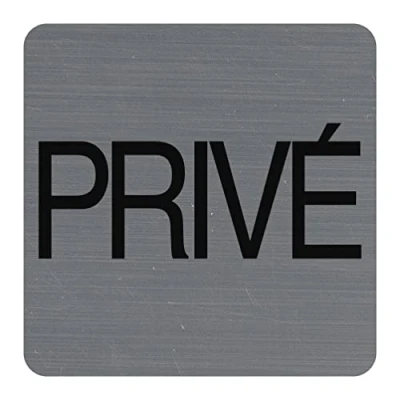 Afbeelding van Exacompta 67177E Plaque adhésive Privé FR