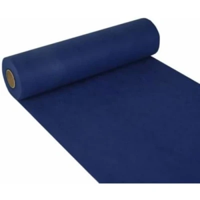 Afbeelding van Papstar 84321 Tafelloper, stofachtig, vlies &quot;soft selection&quot; donkerblauw op rol, 24 m x 40 cm