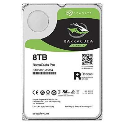 Afbeelding van Seagate Barracuda ST8000DM0004 Pro Performance interne harde schijf SATA HDD 8 TB 6 GB/s 256 MB Cache 8,9 cm (3,5 inch)