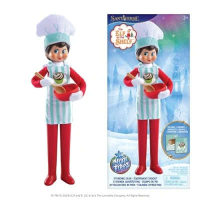 Afbeelding van the Elf on Shelf® MagiFreez™ kerstbakkerij Outfit met koksmuts, schort en bakaccessoires Scout Accessoires