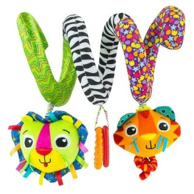 Afbeelding van LAMAZE Activity Spiral Baby Pram Toy, Soft Sensory Toy Ideal for Prams and Pushchairs, Suitable from 0 6 Months, Boys Girls