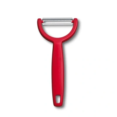 Afbeelding van Victorinox dunschiller &quot;Ypso&quot;, voor groenten, fruit, gekarteld, tweesnijdig, extra scherp, Swiss Made, rood