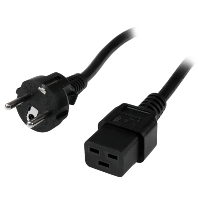 Afbeelding van StarTech.com 2 m computervoedingskabel Schuko CEE7 naar IEC 320 C19