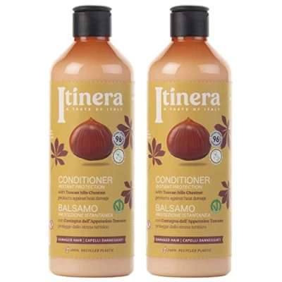 Afbeelding van ITINERA Conditioner voor beschadigd haar met kastanje uit de Toscaanse heuvels, 96% natuurlijke ingrediënten, 370 ml (2 stuks)