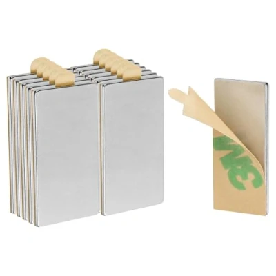 Afbeelding van ECENCE Neodymiummagneten 20 stuks rrechthoekige zelfklevende magneten 20x10x1mm hoogwaardige NiCuNi coating