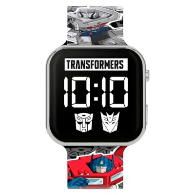 Afbeelding van Accutime Transformers Kinderen LED Digitale Quartz Siliconen Band Horloge TFC4101, Zwart, Modern design