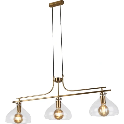 Afbeelding van Searchlight 3 lichts hanglamp Margarita goud 31031 3PB