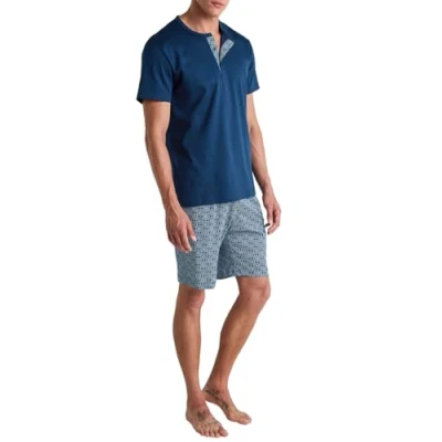 Afbeelding van Calida KURZ SET Pyjama, Heren, Maat: Small, Pottery blue