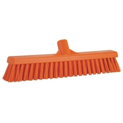 Afbeelding van Vikan Combi Veger Kop met Harde en Zachte Vezels 41cm Oranje