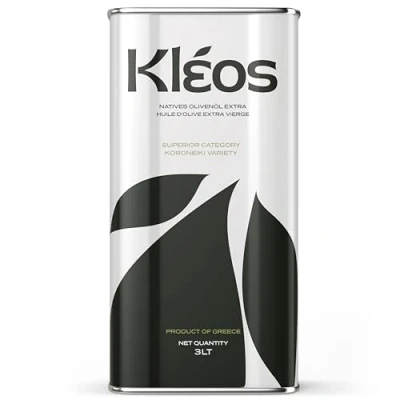 Afbeelding van Kleos Extra Vierge Olijfolie 3L Nieuwe Oogst 2024/25 Koudgeperste Griekse van Koroneiki Olijven