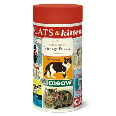Afbeelding van Cavallini Vintage Puzzel, Katten en Kittens Legpuzzel 1000 stukjes