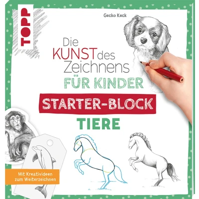 Afbeelding van Die Kunst des Zeichnens für Kinder Starter Block Tiere: Mit Kreativideen zum Weiterzeichnen