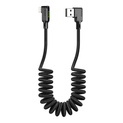 Afbeelding van Mcdodo USB to Lightning cable 1.8m CA 7300 angled (Zwart)