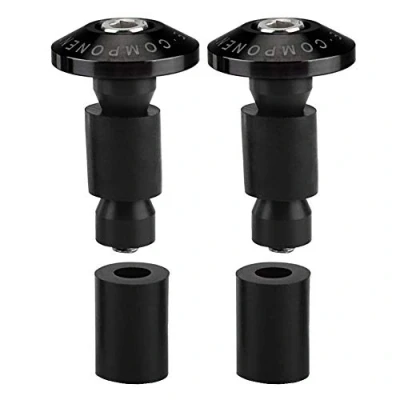 Afbeelding van Stuuruiteinden, 22 mm, 7/8 inch stuur, rubber, motorfiets, eindslider, plug caps voor racing, ATV, offroad (zwart)