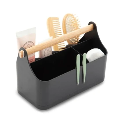 Afbeelding van simplywire Opbergsysteem voor make up Badkamercaddy Zwart