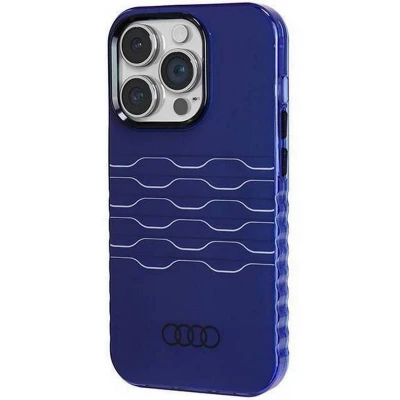 Afbeelding van Audi IML Grille Pattern Back Case (MagSafe Compatible) Geschikt voor Apple iPhone 14 Pro (6.1&quot;) Blauw