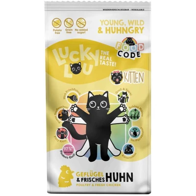 Afbeelding van 340g Lucky Lou Kitten Gevogelte &amp; Kip droogvoer voor katten