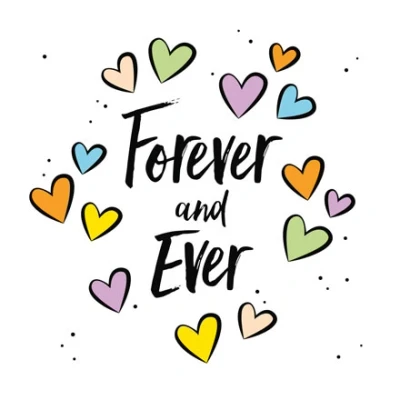 Afbeelding van Wenskaart Huwelijk Forever and Ever Met Envelop