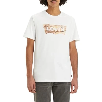 Afbeelding van Levi&#039;s Graphic Crewneck TEE Tshirt print, Heren, Maat: XS, White