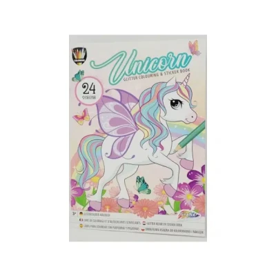 Afbeelding van Grafix A4 Glitter kleur en sticker boek