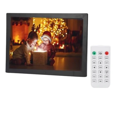 Afbeelding van 17 inch digitale fotolijst, 1440 * 900 HD slanke multifunctionele ondersteuning voor MPEG, MP4, AVI, RMVB, 1080P HD, klokspeler, zelfgemaakte lijst, beste (EU