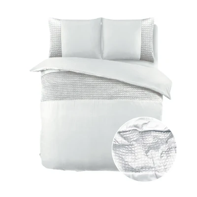 Afbeelding van Tot 70% korting Dekbedovertrek set Fluweel/Velvet Band Wit