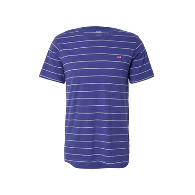 Afbeelding van Levi&#039;s Original Housemark T shirt Men&#039;s XXL Blauw / Taper Stripe Blue Ribbon/Monogrey/Bright White