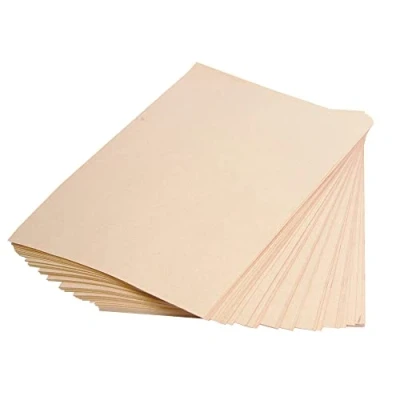 Afbeelding van Clairefontaine Ref 975001C Kraftpapier (25 vellen) A4 (297 x 210mm) formaat natuurlijk bruin, gladde zijde en geribbelde zijde, 120gsm papier, zuurvrij, pH neutraal