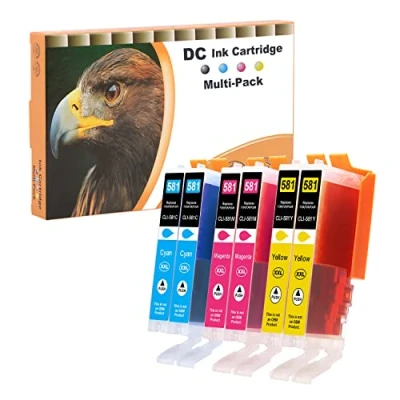 Afbeelding van D&amp;C 581 XXL inktcartridges compatibel met Canon PGI 580 CLI voor Pixma TR7550 TR8550 TS6150 TS6151 TS6250 TS6251 TS8150 TS8151 TS8152 TS8250 TS8251 TS82TS825 2 TS9150 TS9155 TS9550 (6 Pack)