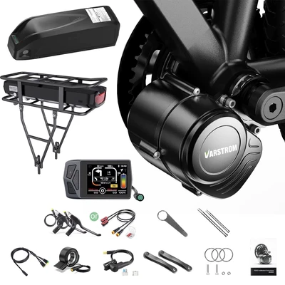 Afbeelding van Bafang 48V 750W Mid Motor Kit BBS02B Elektrische fiets Conversie met 48V17,5Ah Buis Accu, EKD01 Display en 44T Kettingwiel E Bike voor BB68 73mm