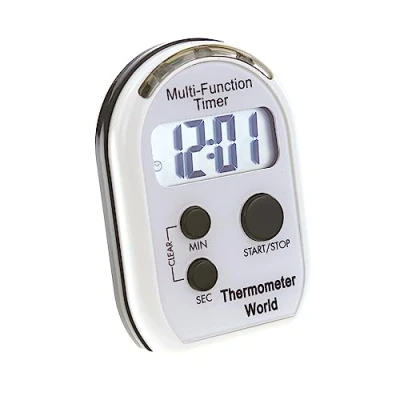 Afbeelding van Multifunctionele timer met trilalarm, hoorbaar en knipperend alarm, ideaal voor slechtzienden gehoorschade
