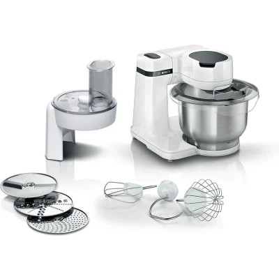 Afbeelding van Bosch MUM Serie 2 MUMS2EW01 Keukenmachine 700W 3,8L 3 Snijschijven Wit