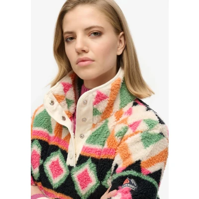 Afbeelding van Superdry Vrouwen Superzachte Kraagloze Trui met Print Multi Grootte: 44