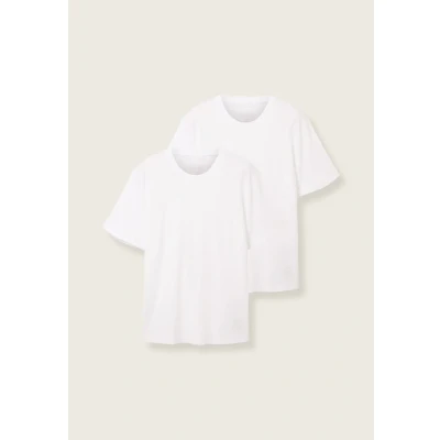 Afbeelding van TOM Tailor IM Doppelpack Tshirt basic, Heren, Maat: Small, White
