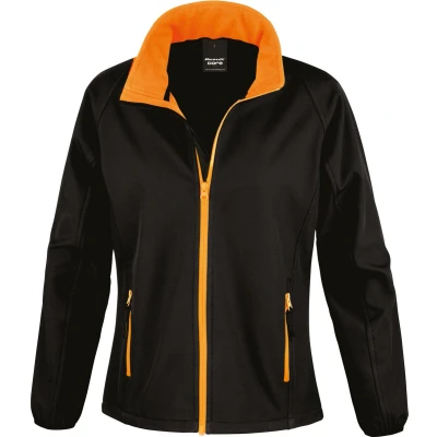 Afbeelding van Result Core Ladies Printable Soft Shell R231F Black / Orange XXL