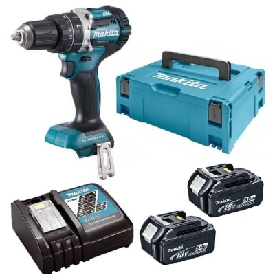Afbeelding van Makita 18V klopboor /schroefmachine DHP484RTJ 2 x 5.0 Ah Li ion