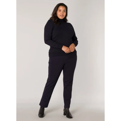 Afbeelding van Base Level Curvy A lijn tuniektop Aria donkerblauw