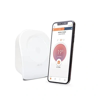 Afbeelding van Somfy 1870775 thermostaat verbonden radio V2 draadloos voor verwarming of ketel droog contact compatibel met Amazon Alexa, Google Assistant &amp; TaHoma