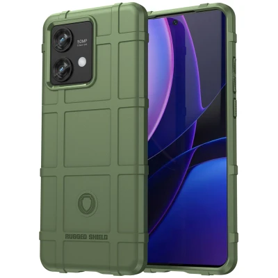 Afbeelding van Motorola Edge 40 Neo Hoesje Siliconen en TPU (zacht) iMoshion Backcover/Softcase Donkergroen Telefoonhoesje Shockproof/Valbescherming Black