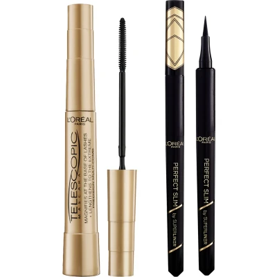 Afbeelding van L&#039;Oréal Geschenkset Telescopic Classic Mascara &amp; Superliner Perfect Slim Zwart 2 stuks
