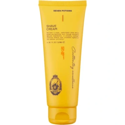 Afbeelding van SEVEN POTIONS Lathering Shaving Cream for Men Smooth, Irritation Free Shave Soothing, Hydrating, Moisturising Soap Natural, Vegan, Cruelty (120ml)