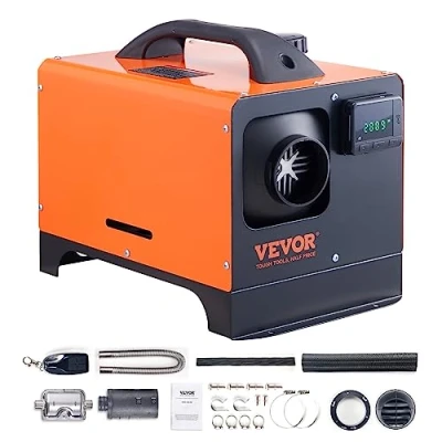 Afbeelding van VEVOR Air Diesel Standkachel 5KW 12V Auto Heater Luchtverwarmer met LCD display en Afstandsbediening voor Auto&#039;s, Campers, Boten, Vrachtwagen Oranje