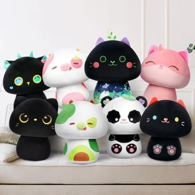 Afbeelding van Mewaii Kawaii knuffeldier, 20 cm, voor kinderen, munt, kat, knuffeldieren, zacht sierkussen, gevuld speelgoed, cadeau kinderen vanaf 3 jaar
