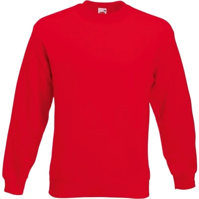 Afbeelding van Fruit Of The Loom Heren Set In Belcoro® garen Sweatshirt (Rood)